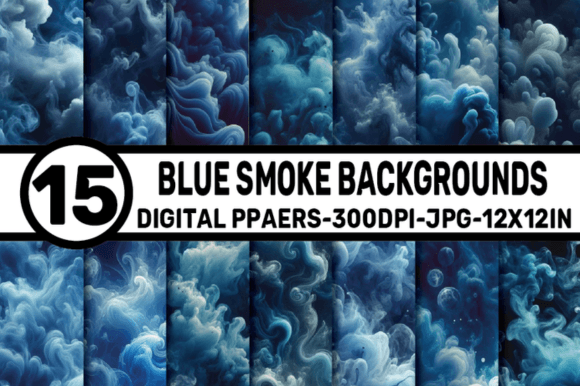 Blue Smoke Backgrounds Digital Papers: A Versatile Resource for Modern Designers