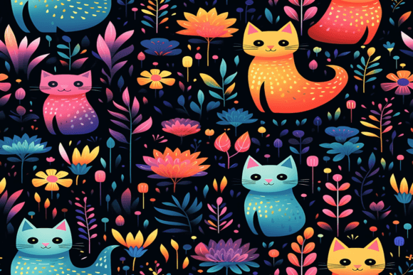 Boho Cat Pattern: A Versatile Design Element for Creative Projects