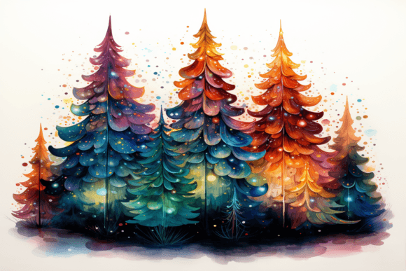 Colorful Tree Background: A Versatile Digital Asset for Creative Projects