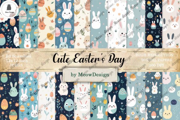 Cute Easter Digital Papers: A Versatile Asset for Creative Projects and Design Workflows