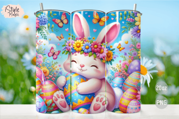 Easter Bunny Eggs Spring Tumbler Wrap