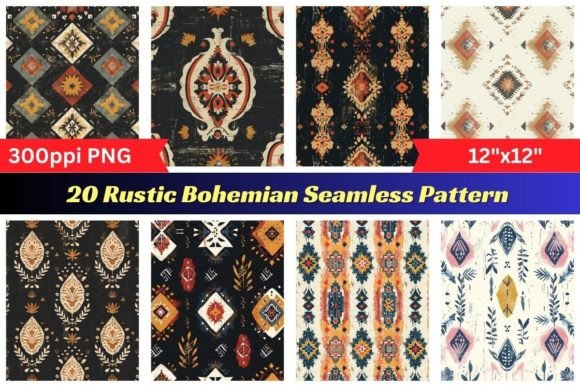 Enhancing Designs with Rustic Bohemian Seamless Pattern