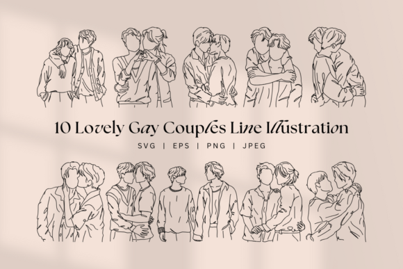 Gay Couples Line Art: Exploring the Appeal of Boys Love Illustrations