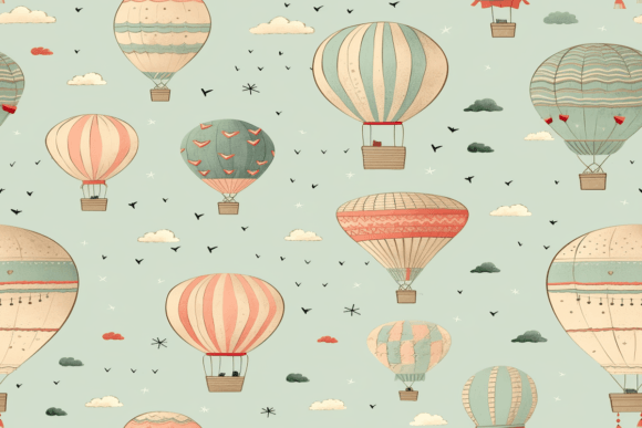 Hot Air Balloon Seamless Pattern: A Versatile Design Asset