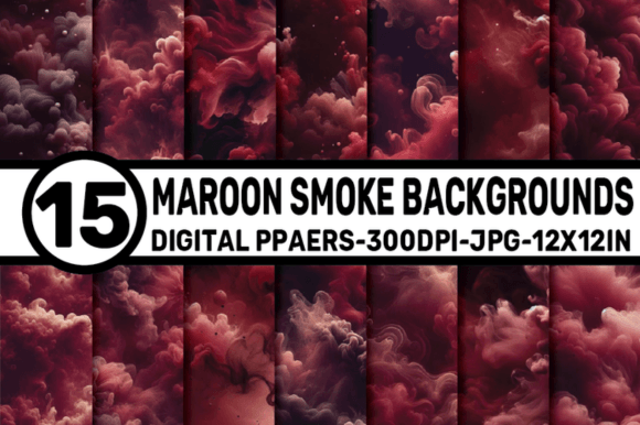 Maroon Smoke Backgrounds for Digital Projects