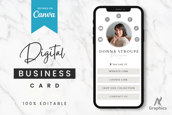 Modern Digital Business Card Template for Professional Branding