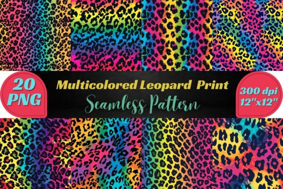 Multicolored Leopard Print Pattern