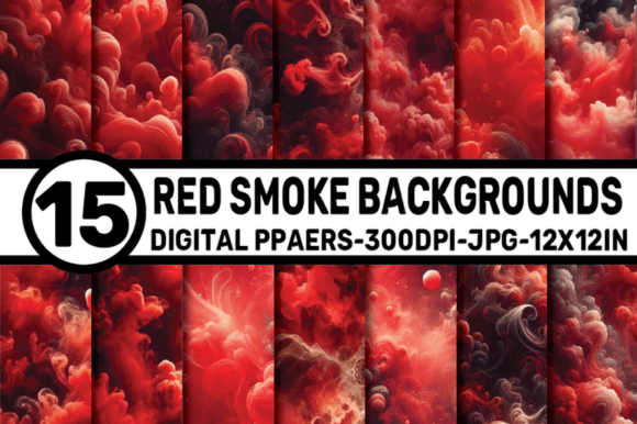 Red Smoke Backgrounds DigitalPapers: A Versatile Resource for Designers and Creators