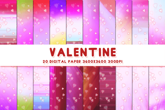 Retro Heart Valentine Digital Papers 22: A Must-Have for Creative Businesses and Designers
