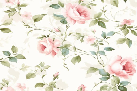 Shabby Chic Flower Pattern for Creative Projects