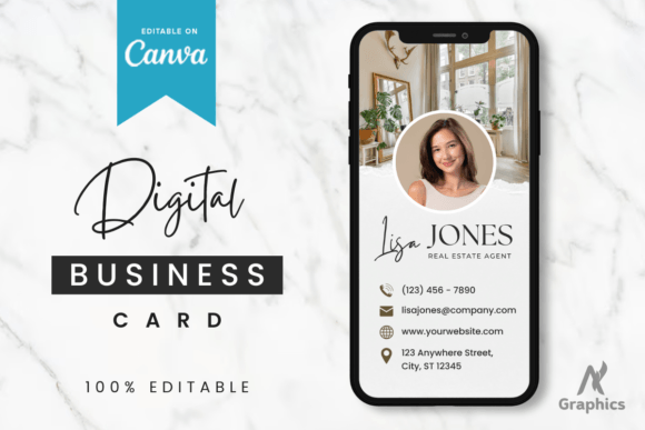 Simple Digital Business Card Template for Modern Branding