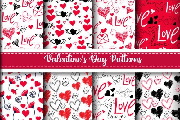 Valentine's Day Patterns Bundle: A Versatile Resource for Creative Projects